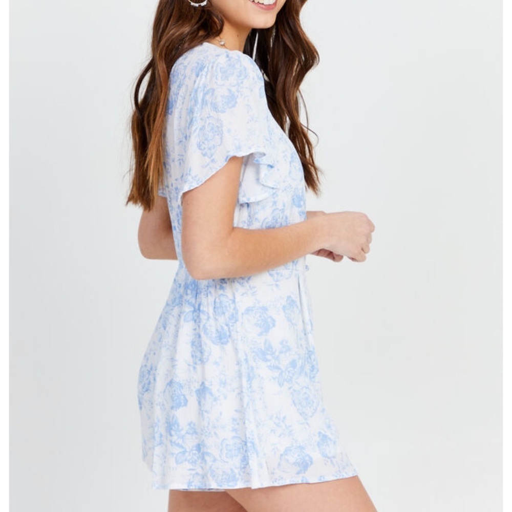 Altar’d State blue and white floral romper
